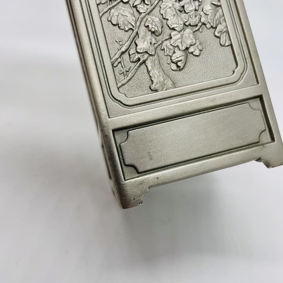 Rare Royal Selangor Pewter Four Seasons Pencil Pen Caddy Holder Vase Embossed 5" - Picture 8 of 9